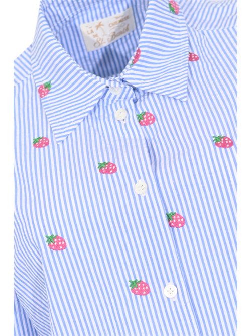 Camicia Meredith in chambray di cotone con ricamo fragole Mc2 Saint Barth | MDH00100693L